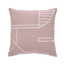 Hübsch sofapude i pink og hvid